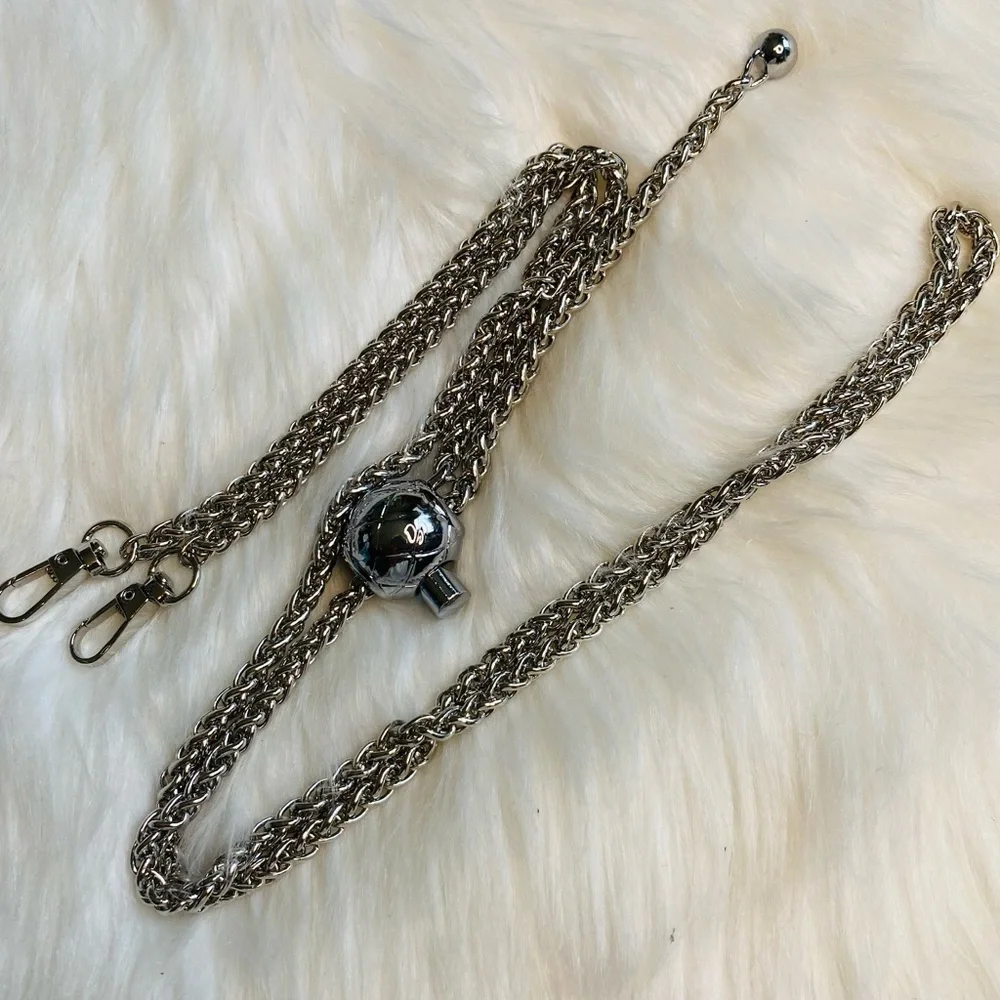 crossbody metal adjustable Chain Replacement strap silver 50”